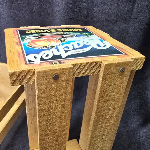 Vintage Peaches Music CD Wooden Crate Record Store Display Box 12x6x6 Set of 2 - Picture 8 of 12
